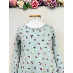 Vestido Infantil Estampa Flores Primavera Luxo