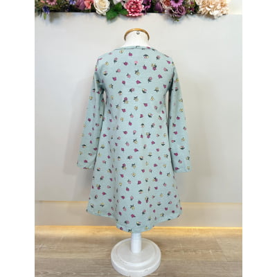 Vestido Infantil Estampa Flores Primavera Luxo