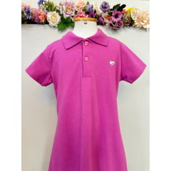 Vestido Juvenil Malha Fúcsia Casual Confort