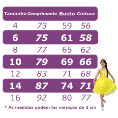 Vestido Infantil Amarelo Renda Metalizada Tule C/ Brilho Damas