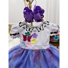 Vestido Infantil Jardim Encantado C/ Apliques Festas