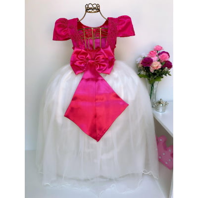 Vestido Infantil Pink e Saia OFF Damas de Honra Casamento