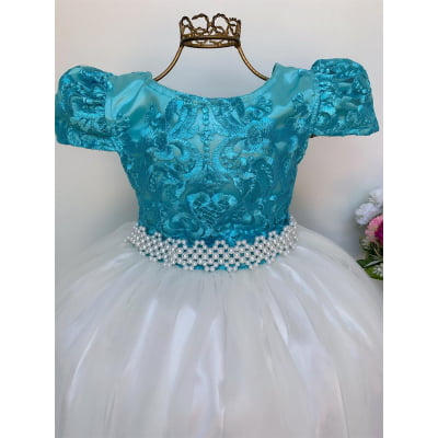 Vestido Infantil Verde e Saia OFF Damas de Honra Casamento