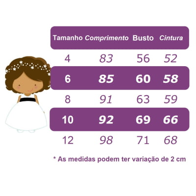 Vestido Infantil Branco Com Rosa e Renda Realeza Damas