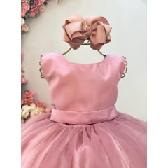Vestido Infantil Longo Rose Daminhas Casamentos Luxo