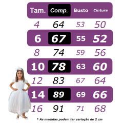 Vestido Infantil Branco C/ Nervura Cinto de Pérolas Luxo