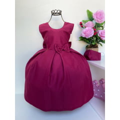 Vestido Infantil Uva Luxo Com Máscara Sem Mangas