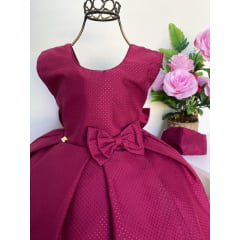 Vestido Infantil Uva Luxo Com Máscara Sem Mangas