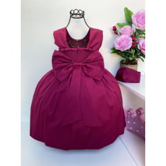 Vestido Infantil Uva Luxo Com Máscara Sem Mangas