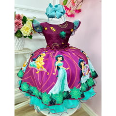 Vestido Infantil Princesa Jasmine e Aladim Festas