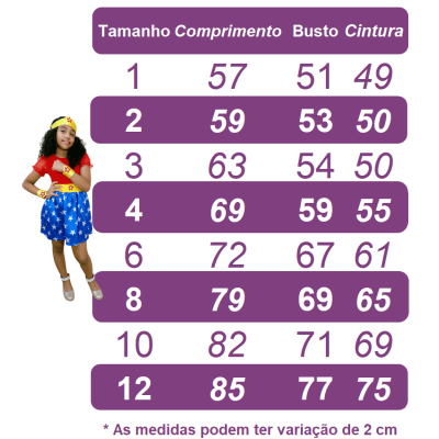 Vestido Infantil Mulher Maravilha C/ Cinto de Pérolas Festas