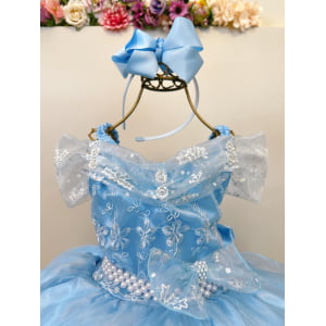 Vestido Infantil Princesas Frozen Elsa Anna C/ Capa Festas