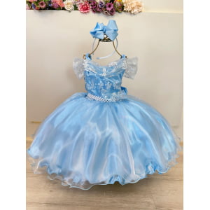 Vestido Infantil Princesas Frozen Elsa Anna C/ Capa Festas