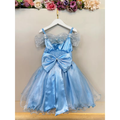 Vestido Infantil Princesas Frozen Elsa Anna C/ Capa FestasV