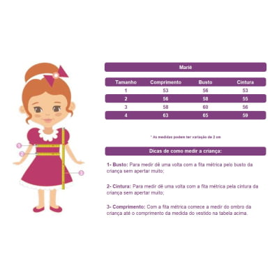 Vestido Infantil Rosa C/ Aplique Flores Borboletas e Renda