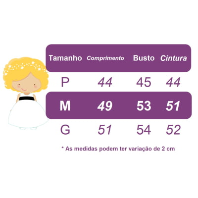 Vestido Bebê Branco Busto C/ Poá e Pérolas Batizados Festa