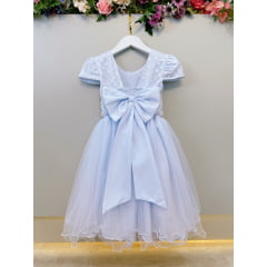 Vestido Infantil Branco Busto Com Renda Daminhas Casamentos