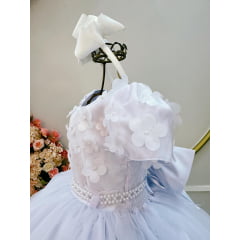 Vestido Infantil Branco Com Renda Festas Casamentos