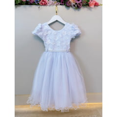 Vestido Infantil Branco Com Renda Festas Casamentos