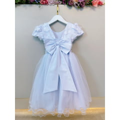 Vestido Infantil Branco Com Renda Festas Casamentos