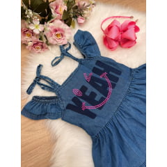 Vestido Infantil Jeans Yeah Happy Luxo