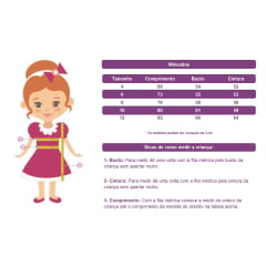 Vestido Infantil Rosa Florido Com Laço e Cinto de Pérolas