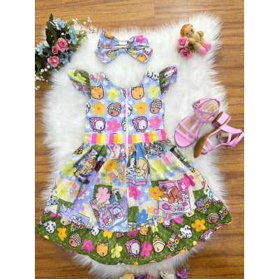 Vestido Infantil Colorido Bobbie goods Festas