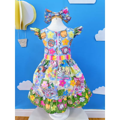 Vestido Infantil Colorido Bobbie goods Festas