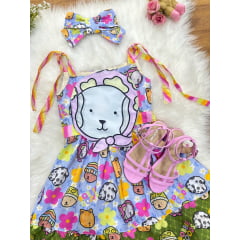 Vestido Infantil de Alça Colorido Bobbie goods Festas