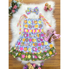 Vestido Infantil de Alça Colorido Bobbie goods Festas