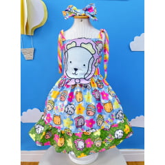Vestido Infantil de Alça Colorido Bobbie goods Festas