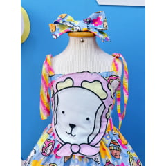 Vestido Infantil de Alça Colorido Bobbie goods Festas