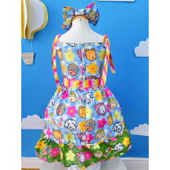 Vestido Infantil de Alça Colorido Bobbie goods Festas