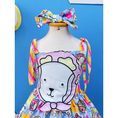 Vestido Infantil de Alça Colorido Bobbie goods Festas
