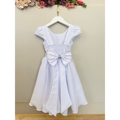 Vestido Infantil Branco Luxo Batizado Damas Casamento Festa