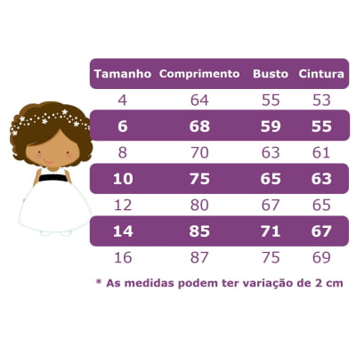 Vestido Infantil Off White Florido Marsala Busto Strass Festa
