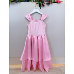 Fantasia Infantil Bela Adormecida e Aurora Rosa Claro Festas