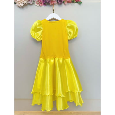 Fantasia Infantil da Bela e a Fera Acompanha a Tiara Luxo