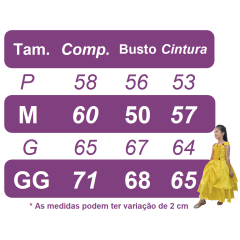 Fantasia Infantil Bela e a Fera Amarelo com Tiara