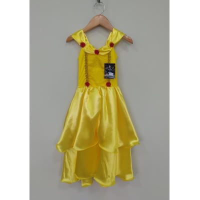 Fantasia Infantil Bela e a Fera Amarelo Festas