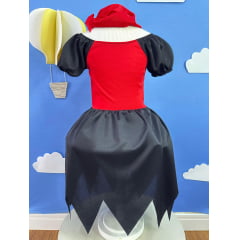 Fantasia Infantil Capitã Pirata Acompanha o Lenço de Cabelo Festas