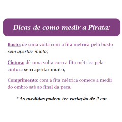 Fantasia Infantil Capitã Pirata Acompanha o Lenço de Cabelo Festas
