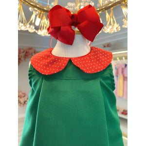 Fantasia Infantil Chiquinha Verde e Vermelho Festas