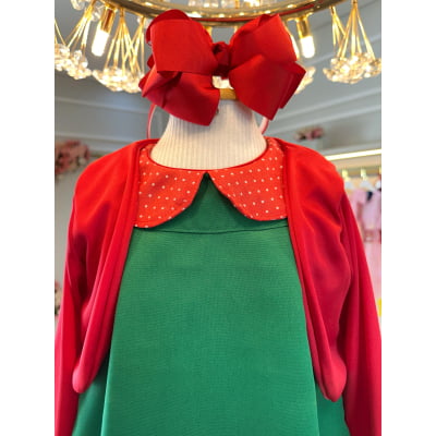 Fantasia Infantil Chiquinha Verde e Vermelho Festas