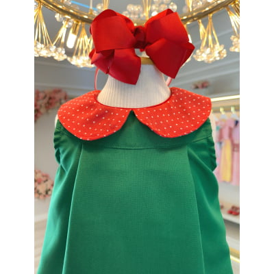 Fantasia Infantil Chiquinha Verde e Vermelho Festas