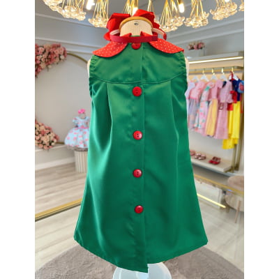 Fantasia Infantil Chiquinha Verde e Vermelho Festas