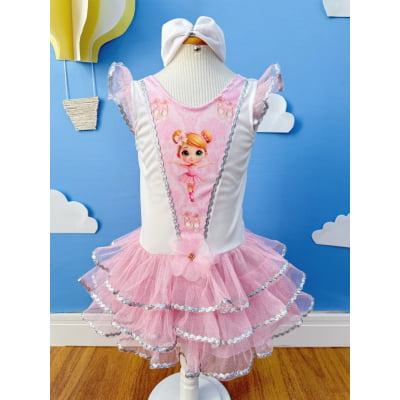 Fantasia Infantil da Bailarina Encantada C/ Faixa Cabelo Festas