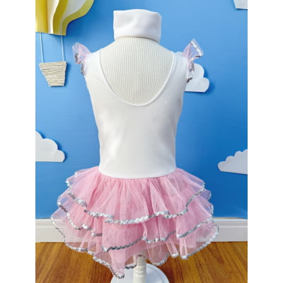 Fantasia Infantil da Bailarina Encantada C/ Faixa Cabelo Festas