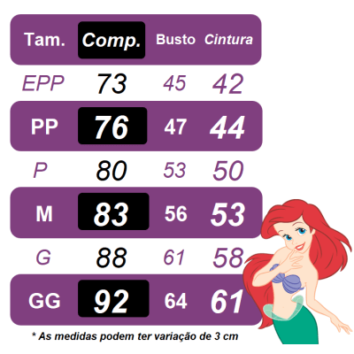 Fantasia Infantil da Princesa Pequena Sereia Ariel Festas