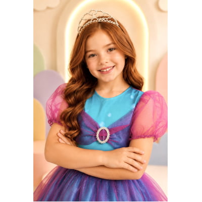 Fantasia Infantil da Princesa Pequena Sereia Ariel Festas